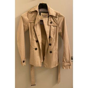 Abercrombie & Fitch Tan Trench Coat Size Small